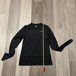 Reebok Black Speedwick mesh back long sleeve active shirt size small